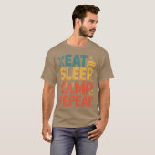 T-shirt Manger Dormir Campement Répéter Aventure Conceptio (Devant entier)