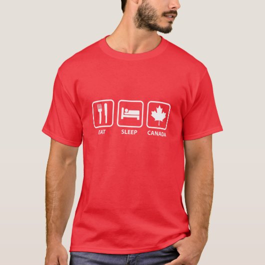 T-shirt Manger Dormir Canada (Devant)