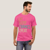 T-shirt Manger Dormir Céramique Répéter (Devant entier)