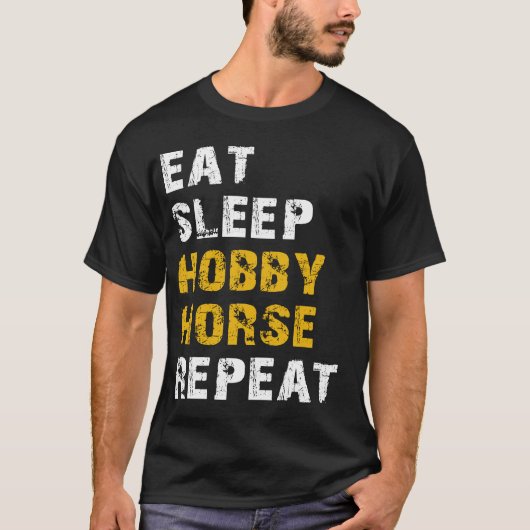 T-shirt manger dormir cheval de passe (Devant)