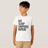 T-SHIRT MANGER DORMIR CHIPOTLE RÉPÉTER (Devant entier)