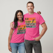 T-shirt Manger Dormir Chipotle Répéter Drôle Piment Chipot (Unisexe)