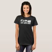 T-shirt Manger Dormir Code Logiciel Codage (Devant entier)
