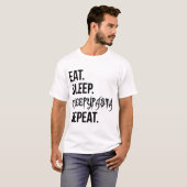 T-shirt Manger Dormir Creepypasta Répéter (Devant entier)