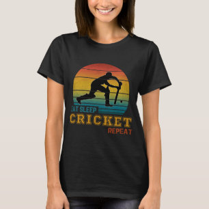 T-shirt Manger Dormir Cricket Répéter