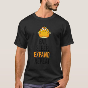 T-shirt Manger Dormir Étendre Répéter Poisson-globe Poiss