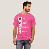 T-shirt Manger Dormir Faire Des Beats Répéter Musique Prod (Devant entier)