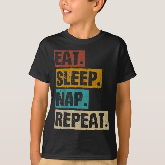 T-shirt Manger Dormir Faire la sieste Répéter - Napping Ré (Devant)