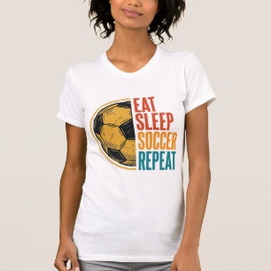 T-shirt Manger Dormir Football Répéter Conception de Maill