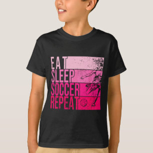T-shirt Manger Dormir Football Répéter Drôle Footller Terr