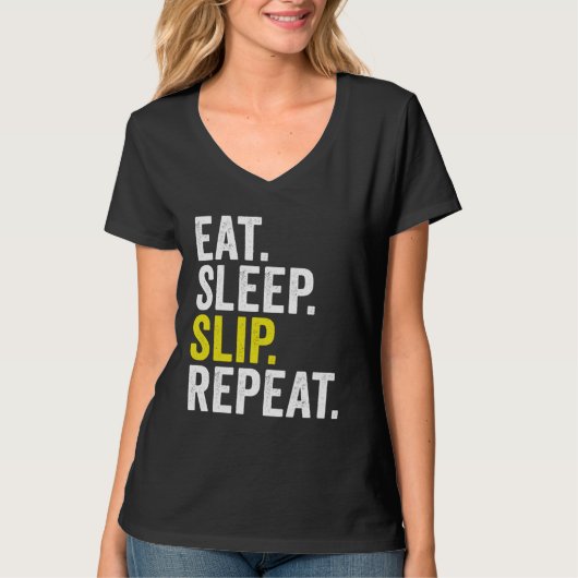 T-shirt Manger Dormir Glisser Répéter Cricket (Devant)