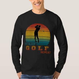 T-shirt Manger Dormir Golf Répéter