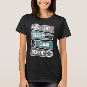 T-shirt Manger Dormir Grimper Répéter Alpinisme Outdoor Sp