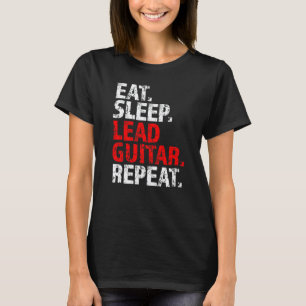 T-shirt Manger Dormir Guitare Mener Répéter Musique Rock É