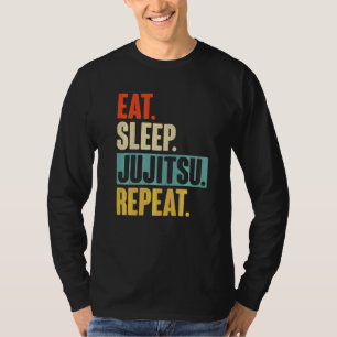 T-shirt Manger Dormir Jujitsu Répéter Rétro Vintage Jujits