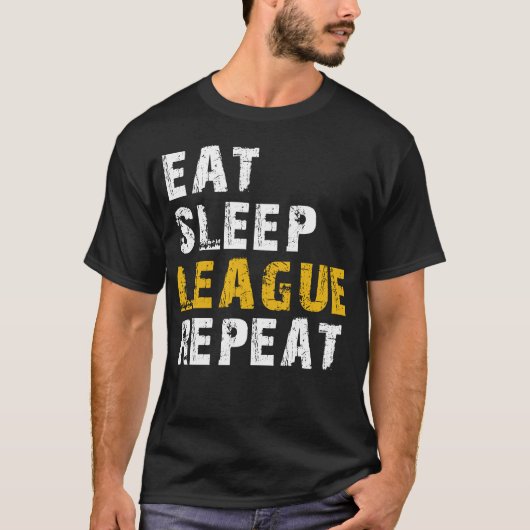 T-shirt manger dormir ligue (Devant)