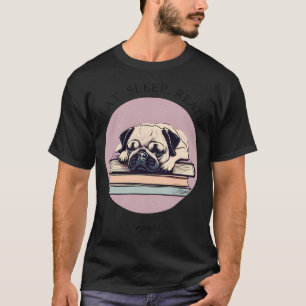 T-shirt Manger dormir lire répéter livres bouquiniste amou
