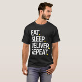 T-shirt Manger Dormir Livrer Répéter (Devant entier)