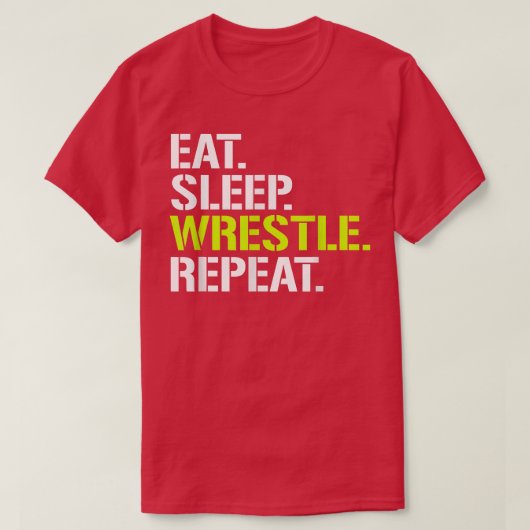 T-shirt Manger Dormir LutterRépéterCool Lutte T (Design devant)