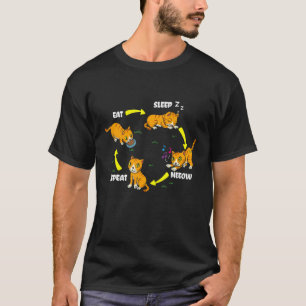 T-shirt Manger Dormir Miaou Répéter Chuchoteur de Chat Pro