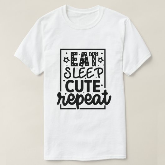 T-shirt Manger dormir mignon répéter-01 (Design devant)