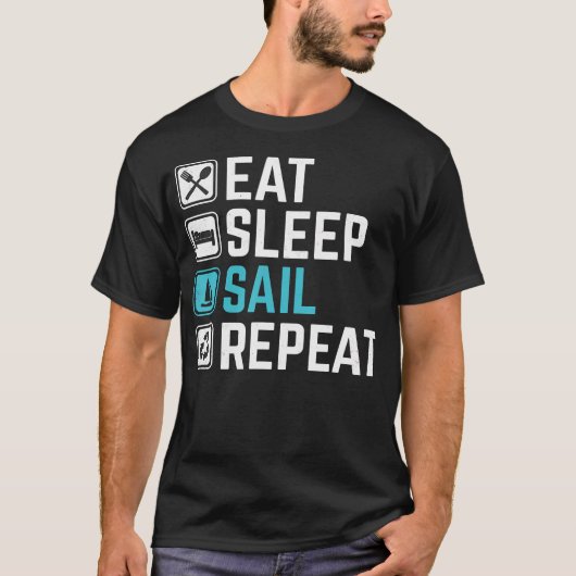 T-shirt Manger Dormir Naviguer (Devant)