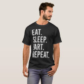 T-shirt Manger Dormir Péter Répéter Drôle (Devant entier)