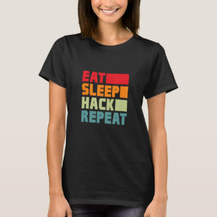 T-shirt Manger Dormir Pirater Répéter Pirate Informatique