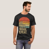 T-shirt Manger Dormir Pont Répéter Carte (Devant entier)