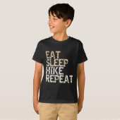 T-shirt Manger Dormir Randonnée Répéter Conception de dict (Devant entier)