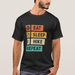 T-shirt Manger Dormir Randonnée Répéter Drôle Randonneur V