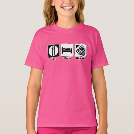 T-shirt manger dormir rapporter (Devant)