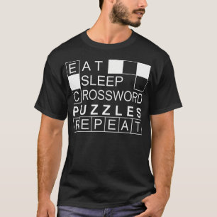 T-shirt Manger Dormir Répéter Mots Croisés Drôles Amateurs