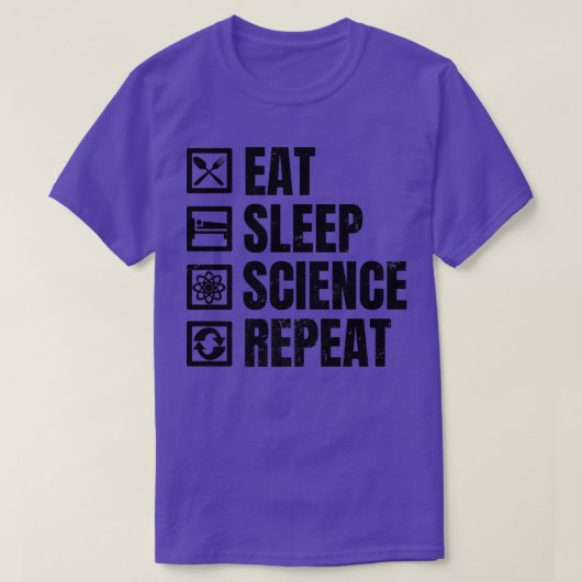 T-shirt Manger Dormir Répétition Conception ADN Science Pr (Design devant)