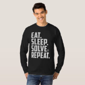 T-shirt Manger Dormir Résoudre Répéter Vitesse Cube Cube C (Devant entier)