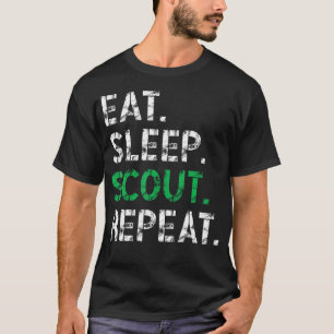 T-shirt Manger Dormir Scout Répéter Drôle Scout Pour Femme