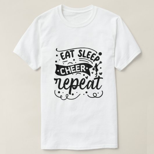 T-shirt Manger Dormir Se Réjouir Répéter (Design devant)