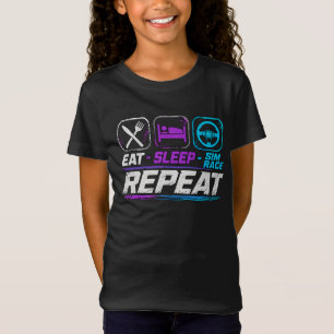 T-Shirt Manger dormir sim course répéter pour les fans de