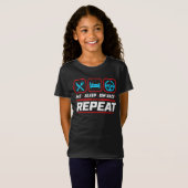 T-Shirt Manger dormir sim course répéter pour les fans de (Devant entier)