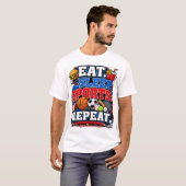 T-shirt Manger Dormir Sports Répéter (Devant entier)