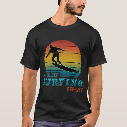 T-shirt Manger Dormir Surf Répéter Sac à dos Port Authorit (Devant)