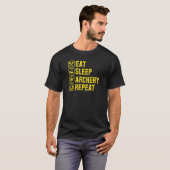 T-shirt Manger Dormir Tir à l'arc Répéter Simple Minimalis (Devant entier)