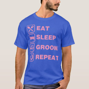 T-shirt Manger Dormir Toiletter Répéter Drôle Mignon Anima