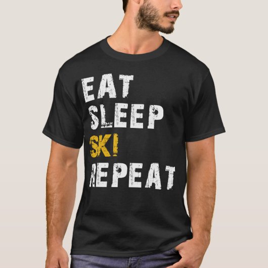 T-shirt manger du ski de nuit (Devant)