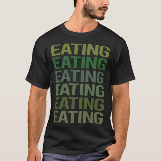 T-shirt Manger du texte vert (Devant)