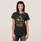 T-shirt Manger Fruits pas amis Vegan (Devant entier)