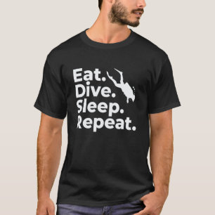 T-shirt Manger Incroyable Plonger Dormir Répéter Drôle Plo