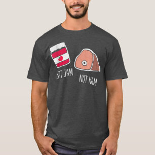 T-shirt Manger Jam pas jambon Vegetarian Vegetarian Drôle
