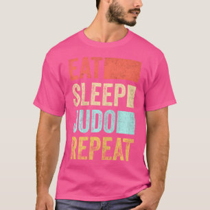 T-shirt Manger Judo de sommeil Répéter Hommes garçons Judo