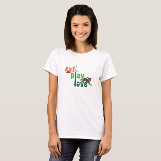 T-shirt manger l'amour (Devant entier)